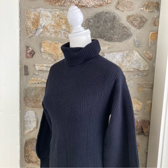NWT Wool and recycled-cashmere turtleneck sweater-dress Black Womens Small $298 - Picture 7 of 16